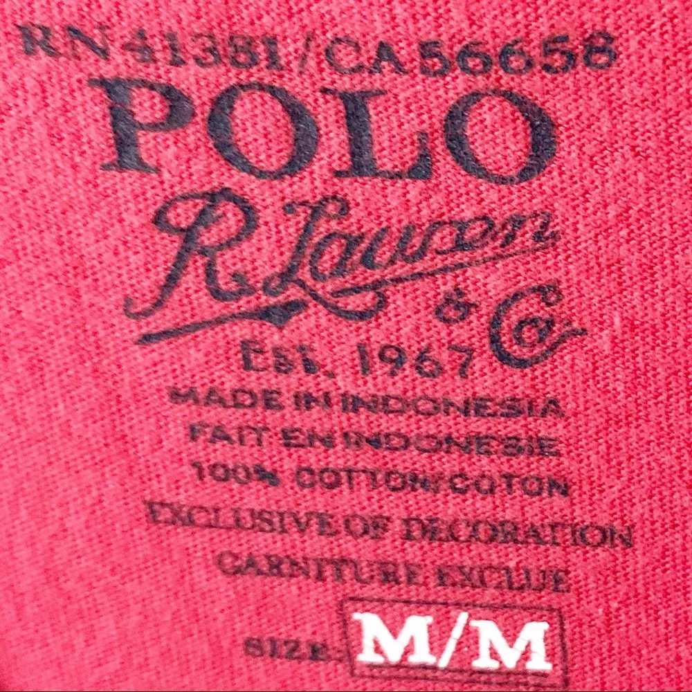 Polo Ralph Lauren Short Sleeve Cotton Classic Tee Shirt Crewneck Straight Hem